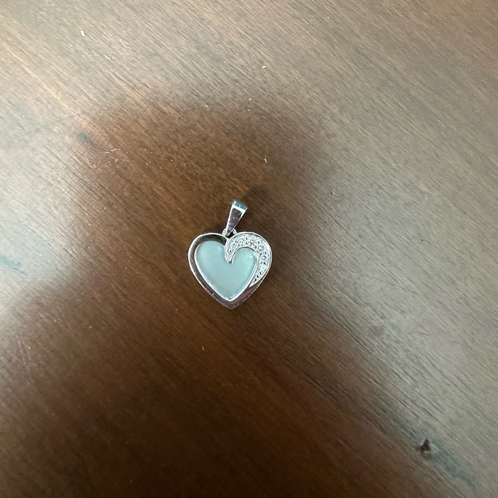 Fine silver heart charm